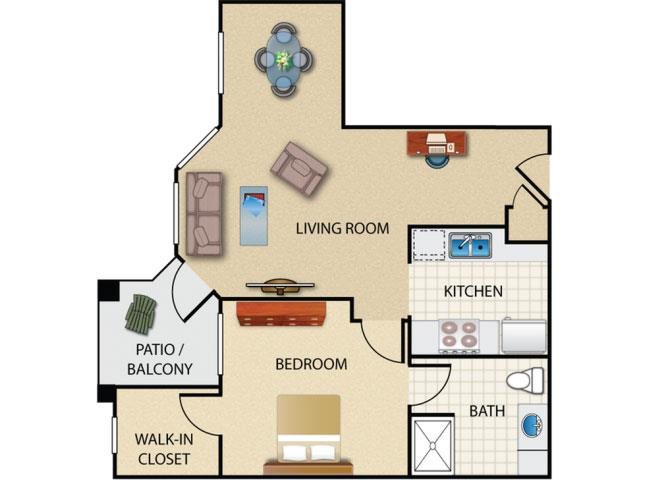 1 bedroom 1 bathroom at Prescott Lakes Apartments in Prescott, AZ